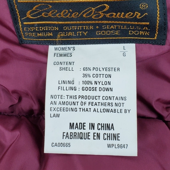 Eddie bauer puffer vest jacket purple size Large - Picture 2 of 8